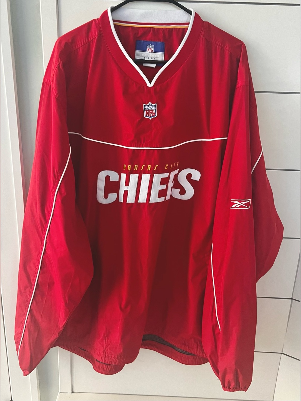 Vintage Reebok Kansas City Chiefs NFL Windbreaker Pullover 2XL